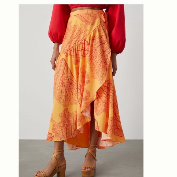 NWT Anthropologie Hutch Printed Wrap Maxi Skirt - Picture 5 of 15